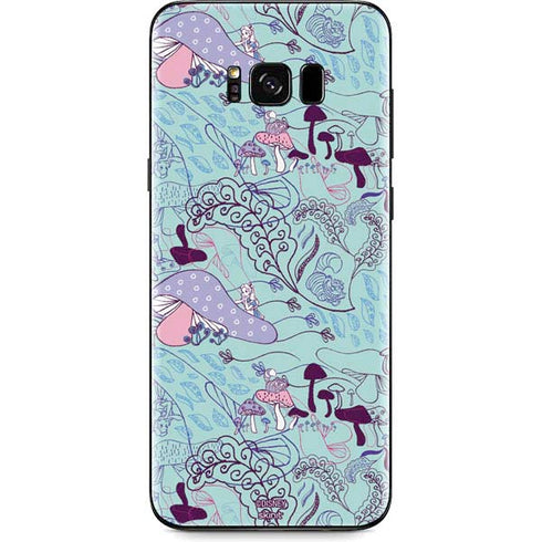 Disney Alice in Wonderland (animated) Mushrooms Print Pattern Galaxy S8 Skin