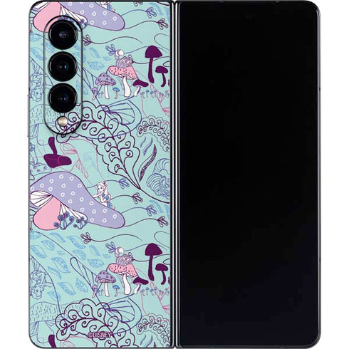 Disney Alice in Wonderland (animated) Mushrooms Print Pattern Galaxy Z Fold4 5G Skin
