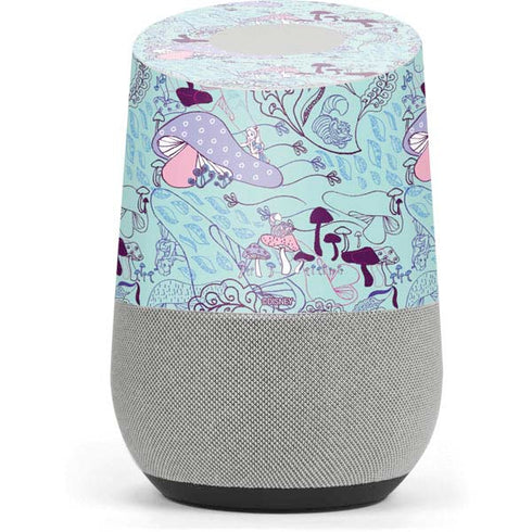 Disney Alice in Wonderland (animated) Mushrooms Print Pattern Google Home Skin