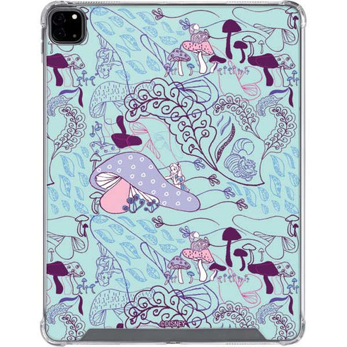 Disney Alice in Wonderland (animated) Mushrooms Print Pattern iPad Pro 12.9in (2020) Clear Case