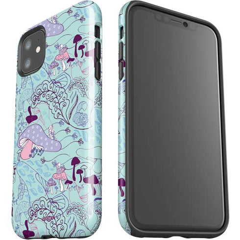 Disney Alice in Wonderland (animated) Mushrooms Print Pattern iPhone 11 Impact Case