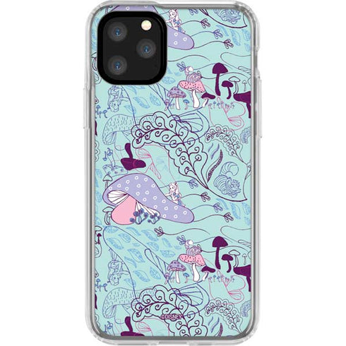 Disney Alice in Wonderland (animated) Mushrooms Print Pattern iPhone 11 Pro Clear Case
