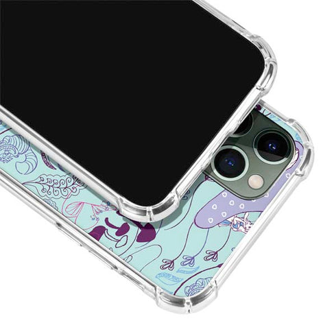Disney Alice in Wonderland (animated) Mushrooms Print Pattern iPhone 11 Pro Max Clear Case