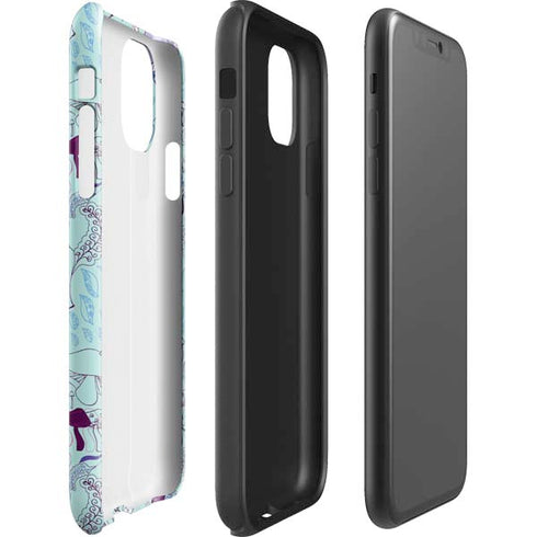 Disney Alice in Wonderland (animated) Mushrooms Print Pattern iPhone 11 Pro Max Impact Case