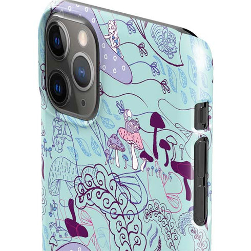 Disney Alice in Wonderland (animated) Mushrooms Print Pattern iPhone 11 Pro Max Lite Case
