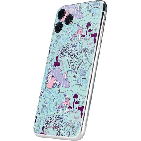Disney Alice in Wonderland (animated) Mushrooms Print Pattern iPhone 11 Pro Skin