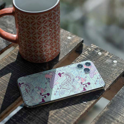 Disney Alice in Wonderland (animated) Mushrooms Print Pattern iPhone 11 Pro Skin