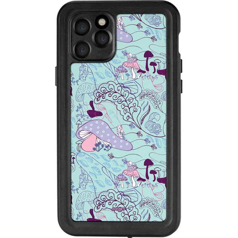 Disney Alice in Wonderland (animated) Mushrooms Print Pattern iPhone 11 Pro Waterproof Case