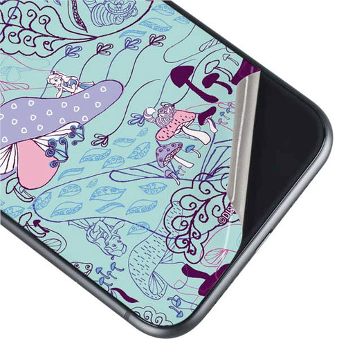 Disney Alice in Wonderland (animated) Mushrooms Print Pattern iPhone 11 Skin