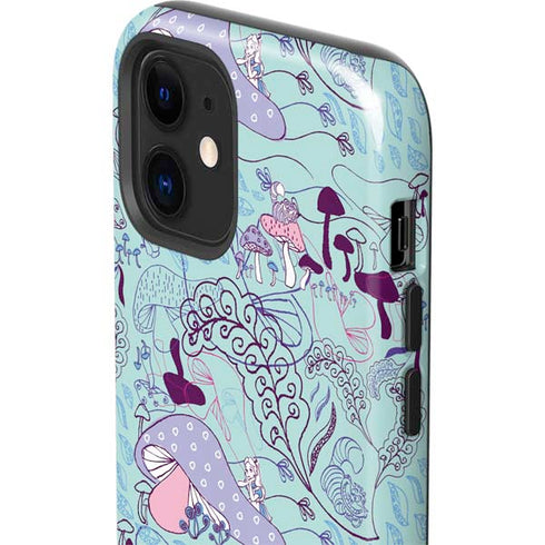 Disney Alice in Wonderland (animated) Mushrooms Print Pattern iPhone 12 Impact Case