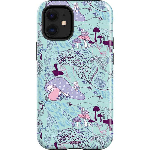 Disney Alice in Wonderland (animated) Mushrooms Print Pattern iPhone 12 Mini Impact Case