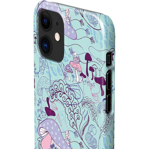 Disney Alice in Wonderland (animated) Mushrooms Print Pattern iPhone 12 Mini Lite Case