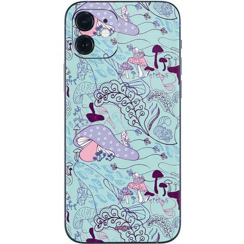 Disney Alice in Wonderland (animated) Mushrooms Print Pattern iPhone 12 Mini Skin