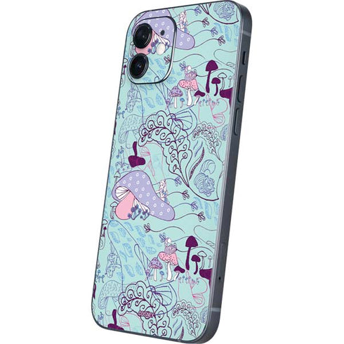 Disney Alice in Wonderland (animated) Mushrooms Print Pattern iPhone 12 Mini Skin