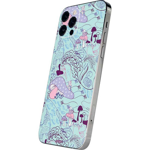Disney Alice in Wonderland (animated) Mushrooms Print Pattern iPhone 12 Pro Skin