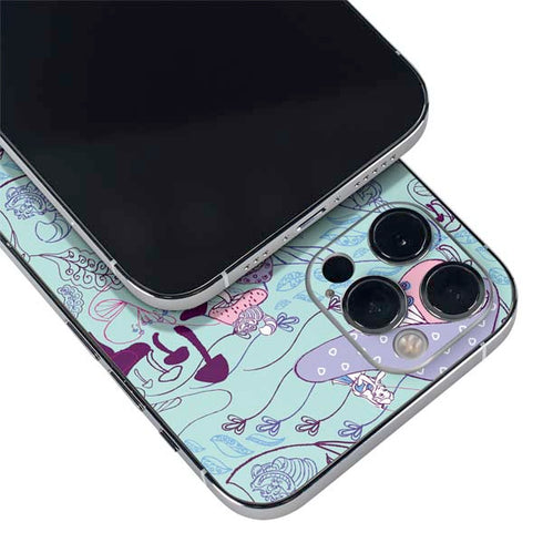 Disney Alice in Wonderland (animated) Mushrooms Print Pattern iPhone 12 Pro Skin
