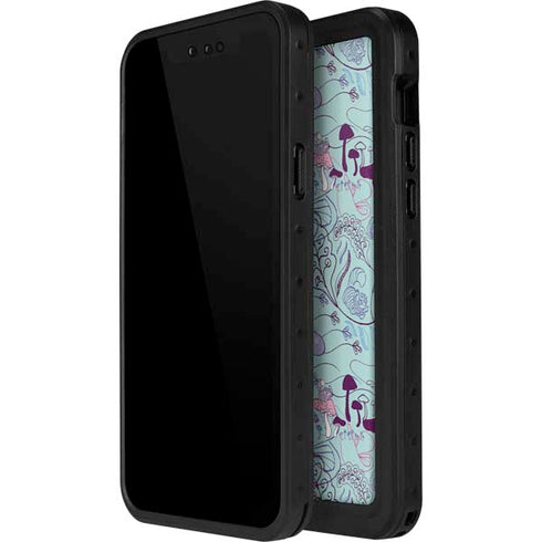 Disney Alice in Wonderland (animated) Mushrooms Print Pattern iPhone 12 Pro Waterproof Case