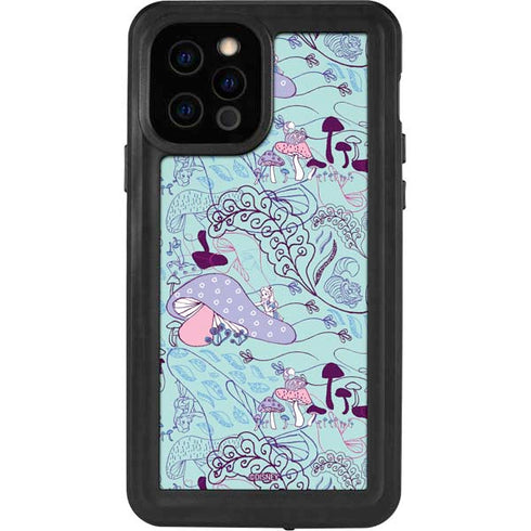 Disney Alice in Wonderland (animated) Mushrooms Print Pattern iPhone 12 Pro Waterproof Case