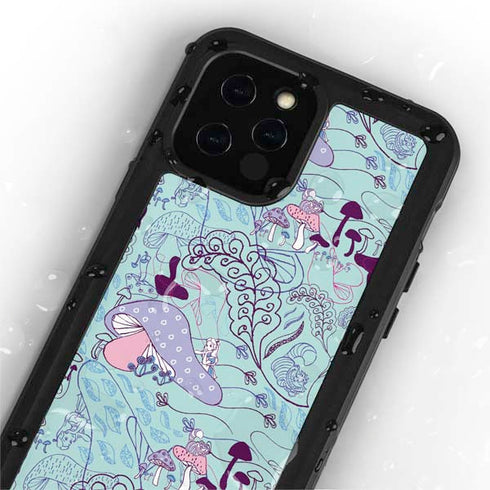 Disney Alice in Wonderland (animated) Mushrooms Print Pattern iPhone 12 Pro Waterproof Case