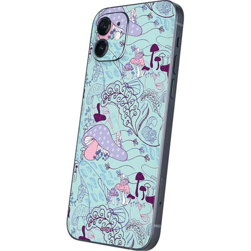 Disney Alice in Wonderland (animated) Mushrooms Print Pattern iPhone 12 Skin