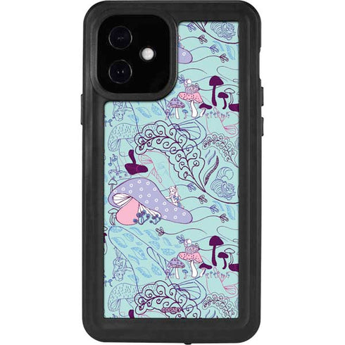 Disney Alice in Wonderland (animated) Mushrooms Print Pattern iPhone 12 Waterproof Case