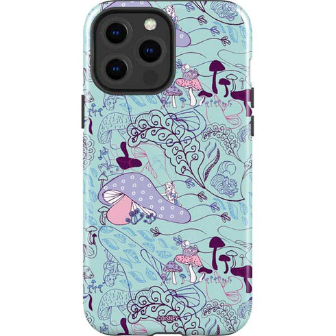 Disney Alice in Wonderland (animated) Mushrooms Print Pattern iPhone 13 Pro Max Impact Case