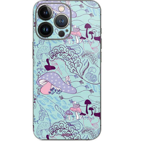 Disney Alice in Wonderland (animated) Mushrooms Print Pattern iPhone 13 Pro Skin