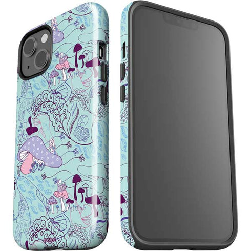 Disney Alice in Wonderland (animated) Mushrooms Print Pattern iPhone 15 Plus Impact Case