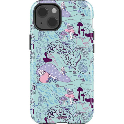 Disney Alice in Wonderland (animated) Mushrooms Print Pattern iPhone 15 Impact Case