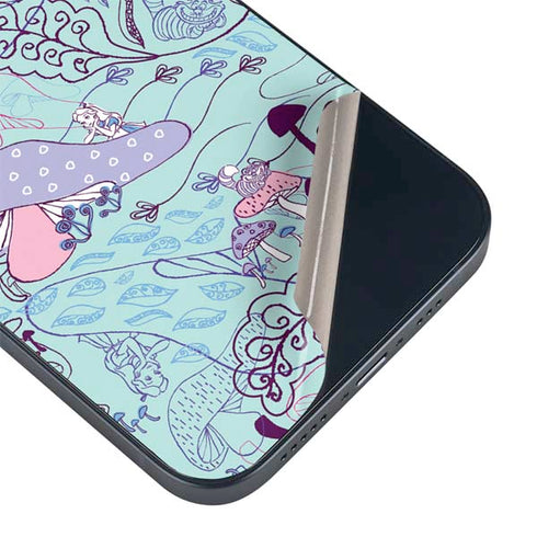 Disney Alice in Wonderland (animated) Mushrooms Print Pattern iPhone 15 Plus Skin