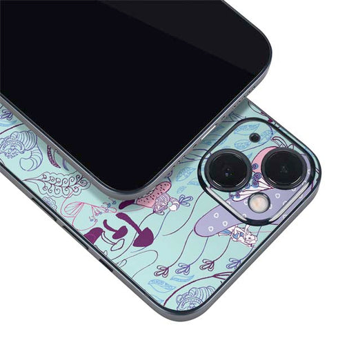 Disney Alice in Wonderland (animated) Mushrooms Print Pattern iPhone 14 Plus Skin