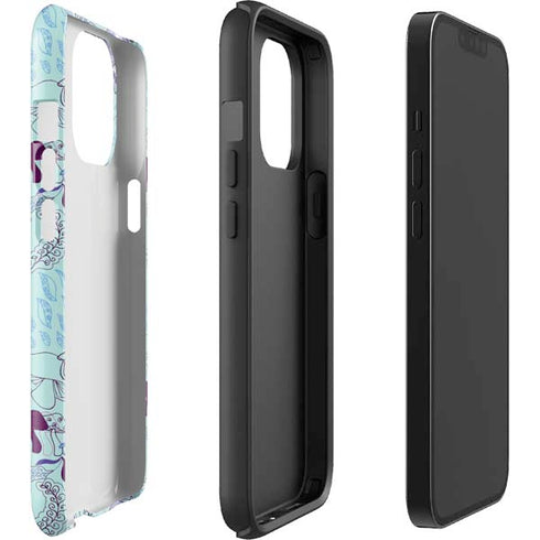 Disney Alice in Wonderland (animated) Mushrooms Print Pattern iPhone 15 Pro Max Impact Case