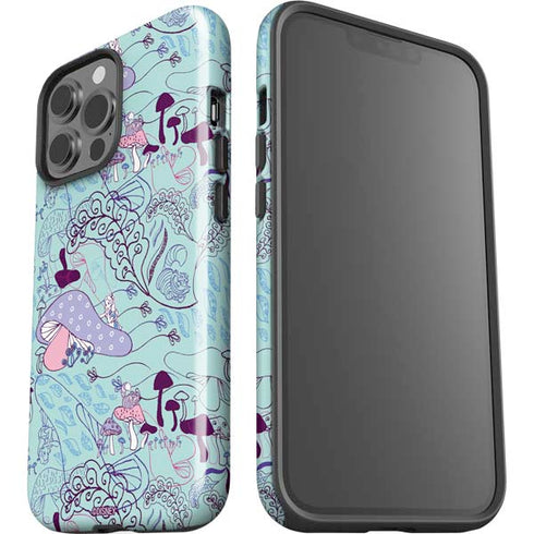 Disney Alice in Wonderland (animated) Mushrooms Print Pattern iPhone 15 Pro Max Impact Case