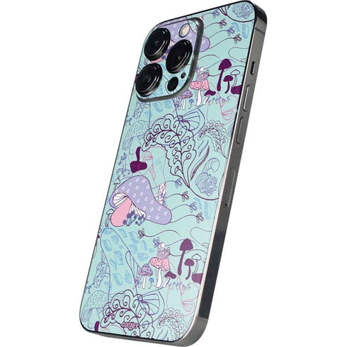 Disney Alice in Wonderland (animated) Mushrooms Print Pattern iPhone 14 Pro Skin