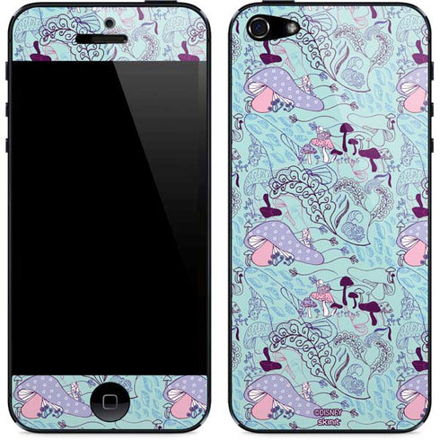 Disney Alice in Wonderland (animated) Mushrooms Print Pattern iPhone 5/5s/5SE Skin