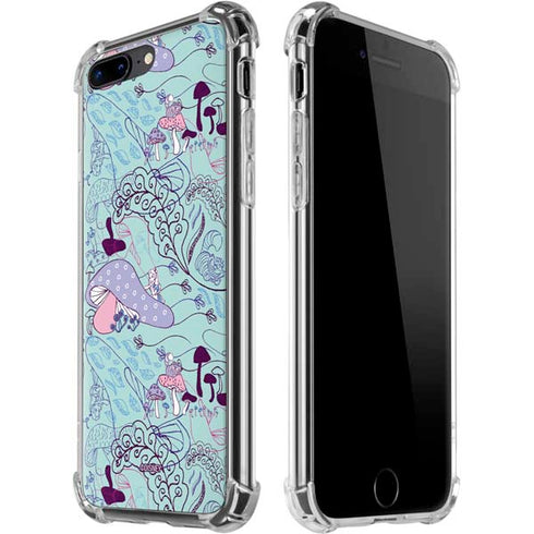 Disney Alice in Wonderland (animated) Mushrooms Print Pattern iPhone 7/8 Plus Clear Case