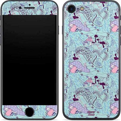 Disney Alice in Wonderland (animated) Mushrooms Print Pattern iPhone 7 Skin