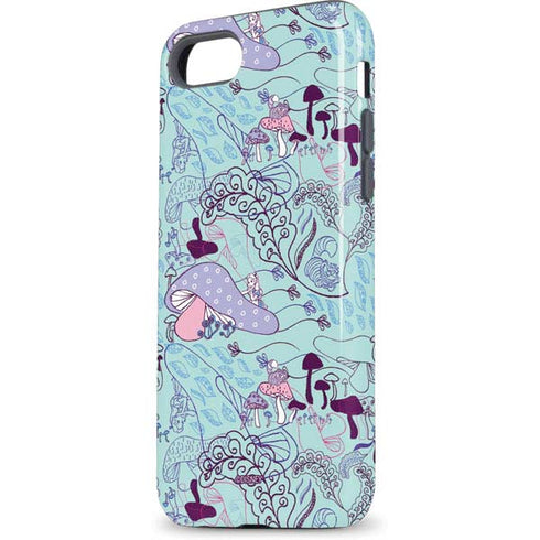 Disney Alice in Wonderland (animated) Mushrooms Print Pattern iPhone 8 Pro Case