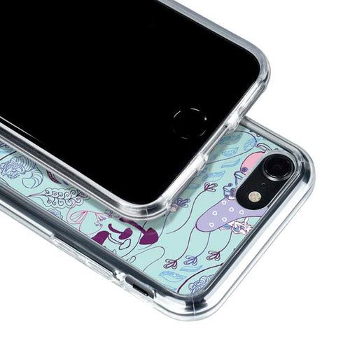 Disney Alice in Wonderland (animated) Mushrooms Print Pattern iPhone SE (2nd & 3rd Gen) Clear Case