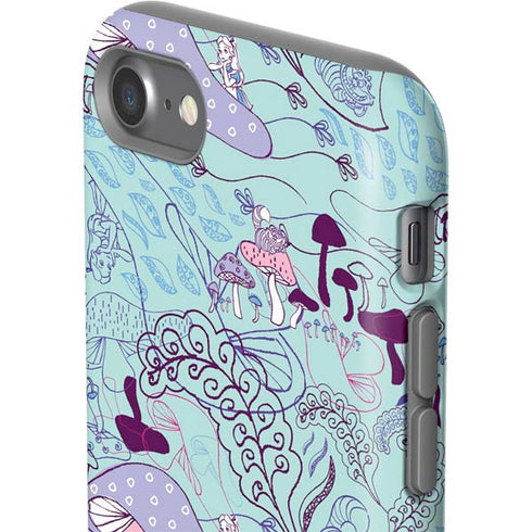 Disney Alice in Wonderland (animated) Mushrooms Print Pattern iPhone SE (2nd & 3rd Gen) Pro Case