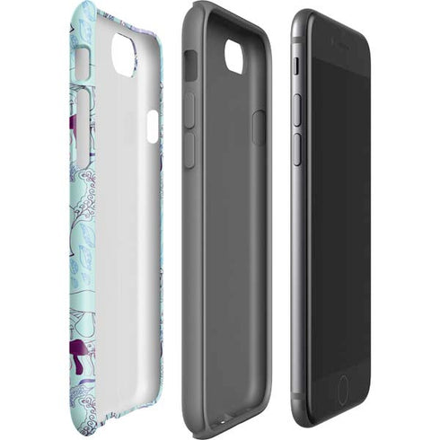 Disney Alice in Wonderland (animated) Mushrooms Print Pattern iPhone SE (2nd & 3rd Gen) Pro Case