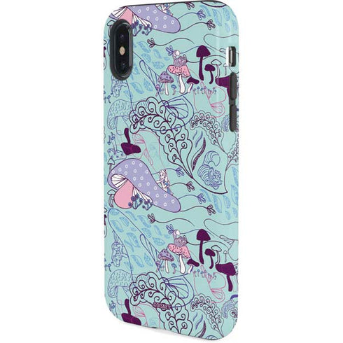 Disney Alice in Wonderland (animated) Mushrooms Print Pattern iPhone X Pro Case