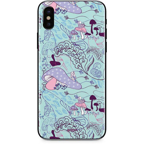 Disney Alice in Wonderland (animated) Mushrooms Print Pattern iPhone X Skin
