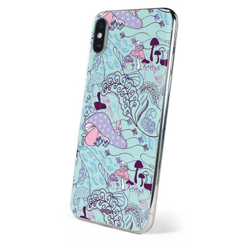 Disney Alice in Wonderland (animated) Mushrooms Print Pattern iPhone X Skin