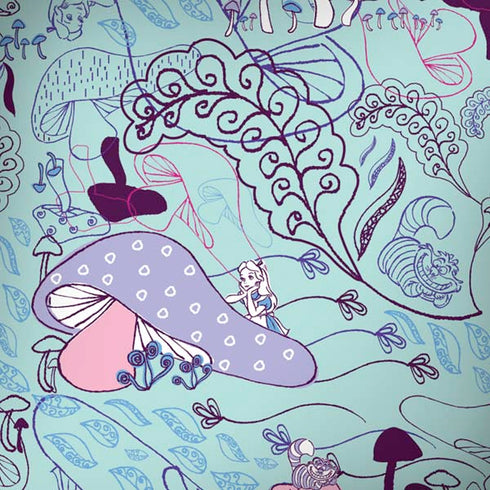 Disney Alice in Wonderland (animated) Mushrooms Print Pattern iPhone X Skin