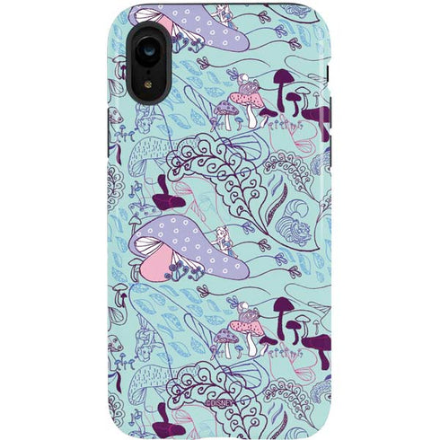 Disney Alice in Wonderland (animated) Mushrooms Print Pattern iPhone XR Pro Case