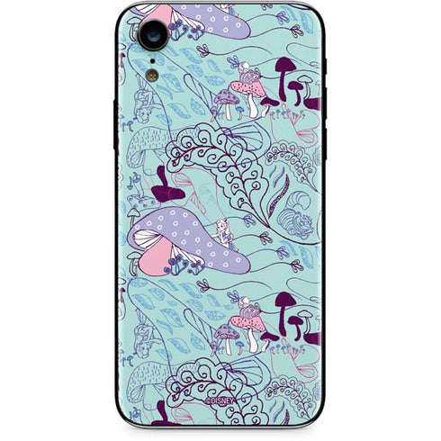 Disney Alice in Wonderland (animated) Mushrooms Print Pattern iPhone XR Skin