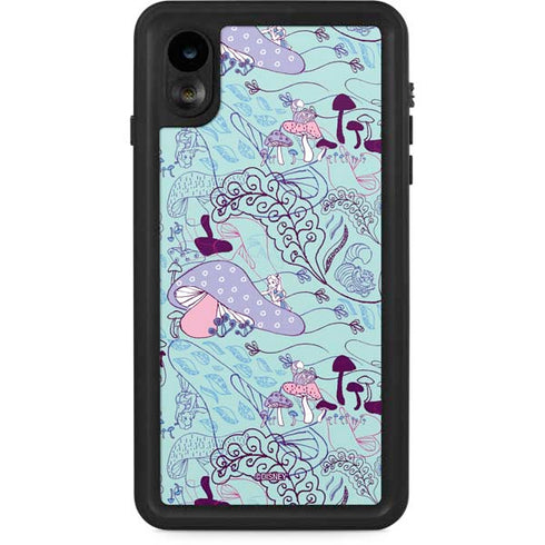 Disney Alice in Wonderland (animated) Mushrooms Print Pattern iPhone XR Waterproof Case
