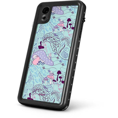 Disney Alice in Wonderland (animated) Mushrooms Print Pattern iPhone XR Waterproof Case