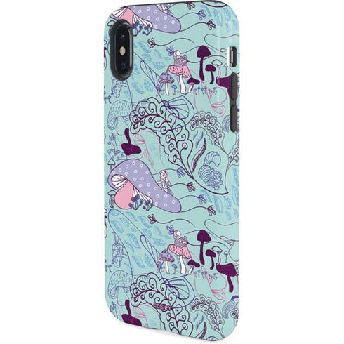 Disney Alice in Wonderland (animated) Mushrooms Print Pattern iPhone XS Pro Case